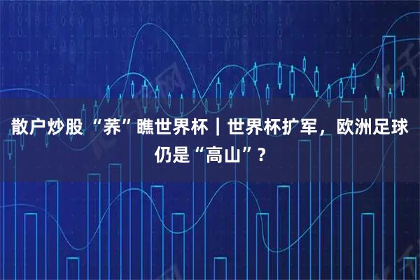散户炒股 “荞”瞧世界杯｜世界杯扩军，欧洲足球仍是“高山”？